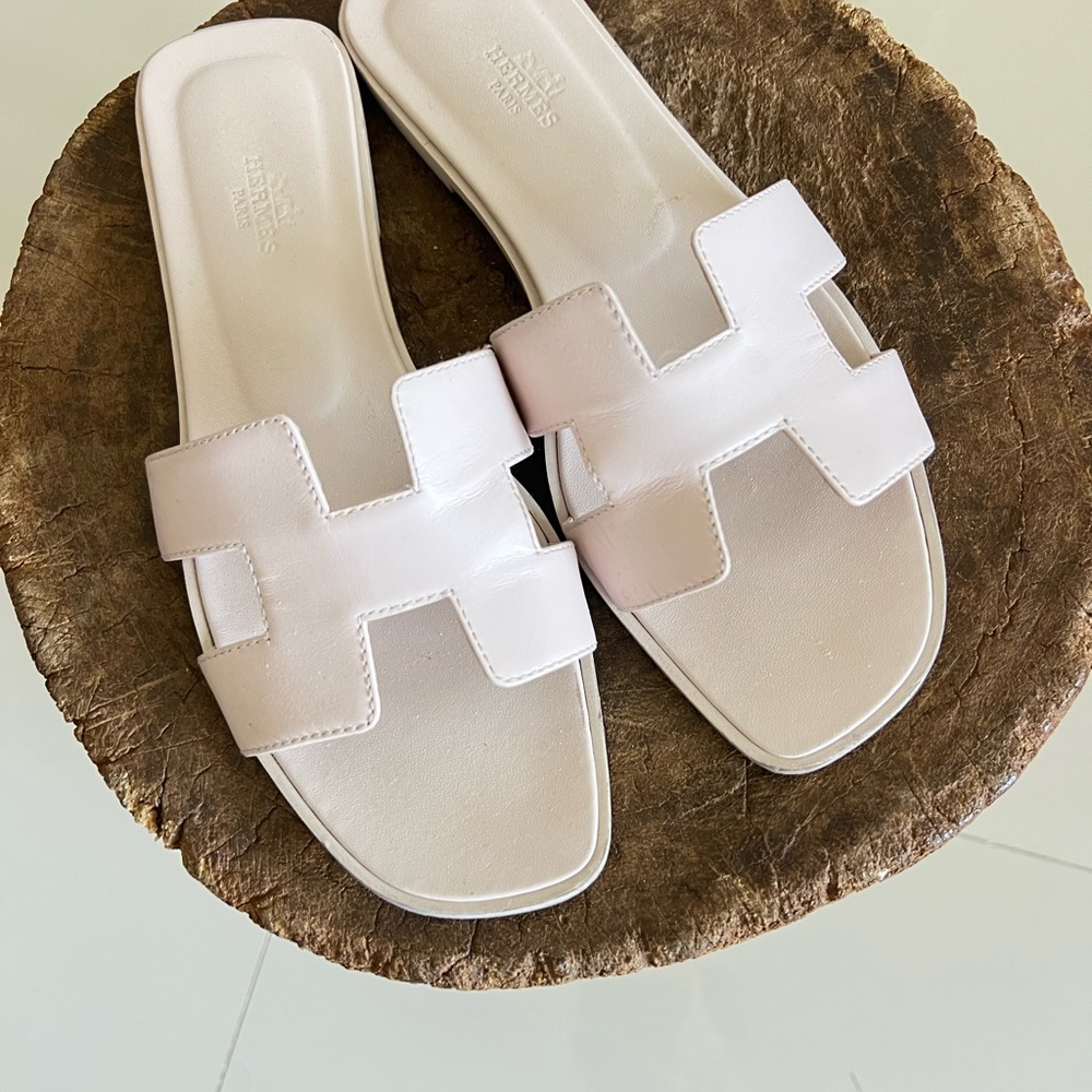 Auth Hermes Oran light pink sandals size 39 - Picture 3 of 8
